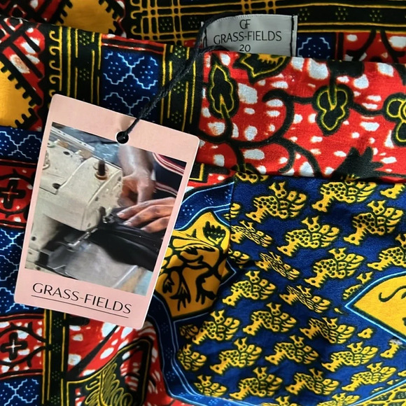 Grass Fields Printed Mini Skirt Size 20 - Picture 5 of 7